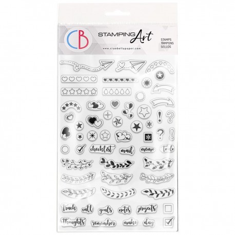 Ciao Bella - BuJo Craft & Hobbies Clear Stamp Set (6x8)