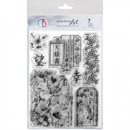 Clear Stamp Set 6"x8" Land of the Rising Sun