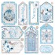 Vellum Elegance of Blue  Fussy Cut 6"x6" 6/Pkg