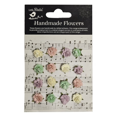 Little Birdie 16 pc Beeded Micro Roses Fairy Garde