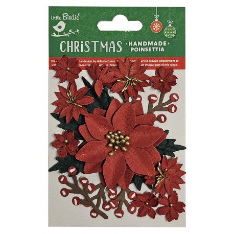 Little Birdie 10 pc Pretty Poinsettia