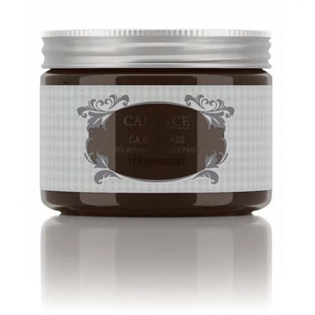 GLASS TRANSPARENT RELIEF PASTE DARK BROWN 150ml