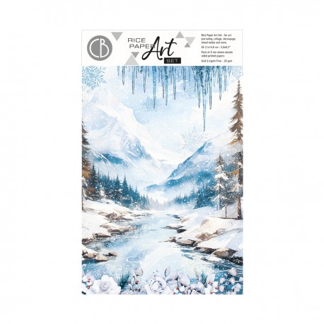 Rice Paper A5 MIXED 8/Pkg Winter wonderland