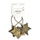 METAL STAR tags 6pcs