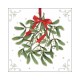 servilleta MISTLETOE WITH BOW WHITE