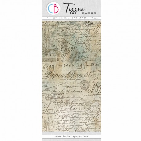 Tissue Paper cm69x49 27,66"x19,29” Old Ledgers